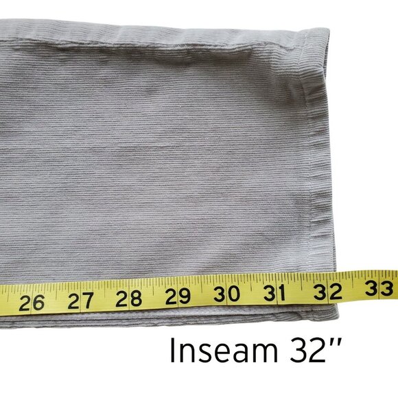 AG Adriano Goldschmied the Stevie Slim Straight Fine Wale Corduroy Gray Jeans 29 - Picture 10 of 14